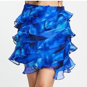 ASOS Vibrant Blue Ruffled Mini Skirt